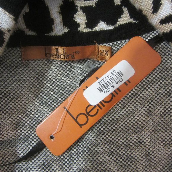 New Belldini Animal Print Moto Zip Front Cardigan Sweater Women's 2X - Picture 6 of 6